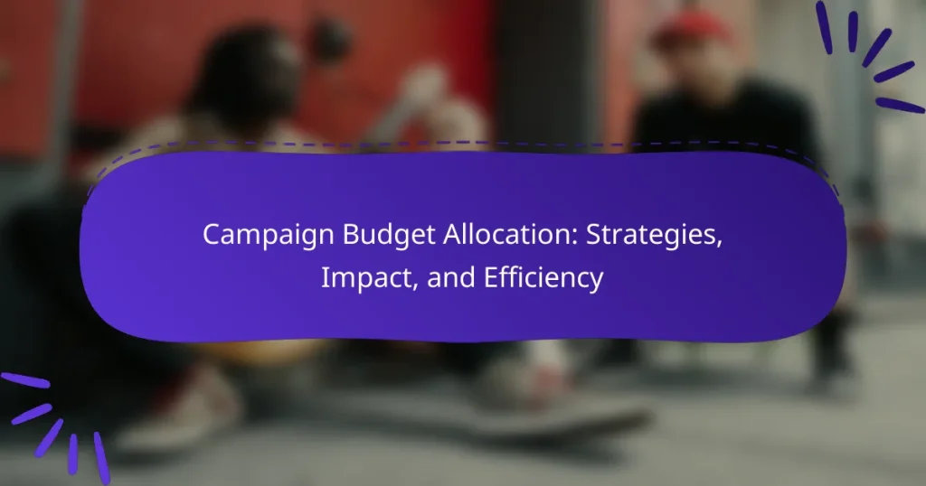 Campaign Budget Allocation: Strategies, Impact, and Efficiency