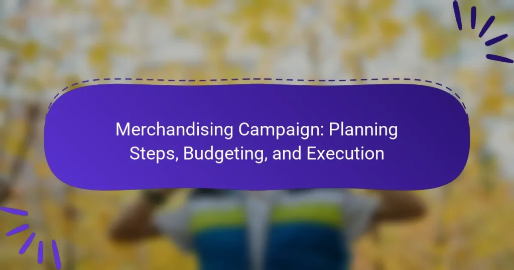 Merchandising Campaign: Planning Steps, Budgeting, and Execution
