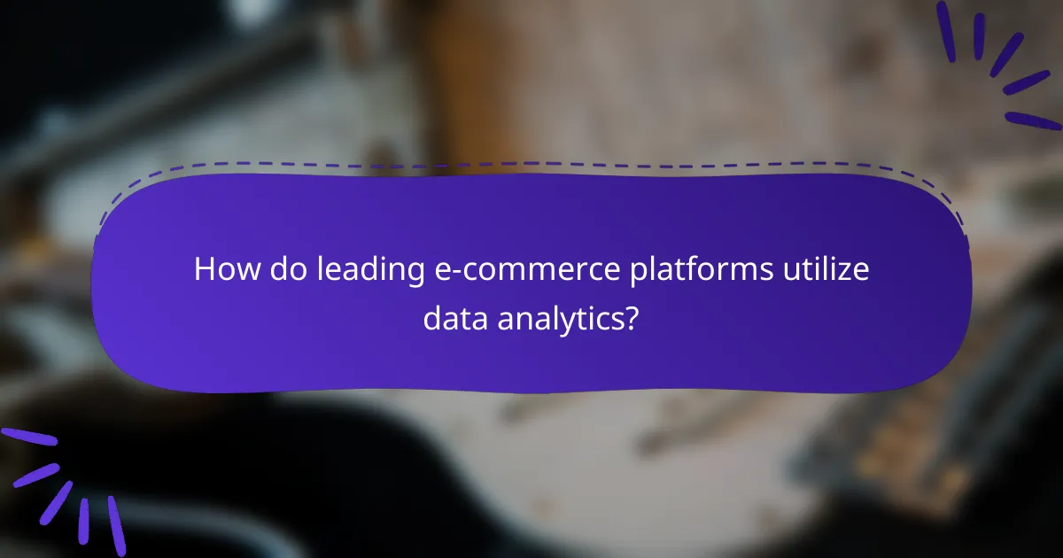 How do leading e-commerce platforms utilize data analytics?