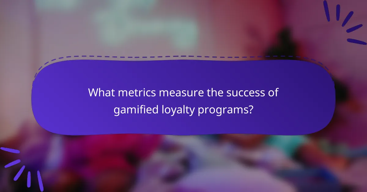 What metrics measure the success of gamified loyalty programs?